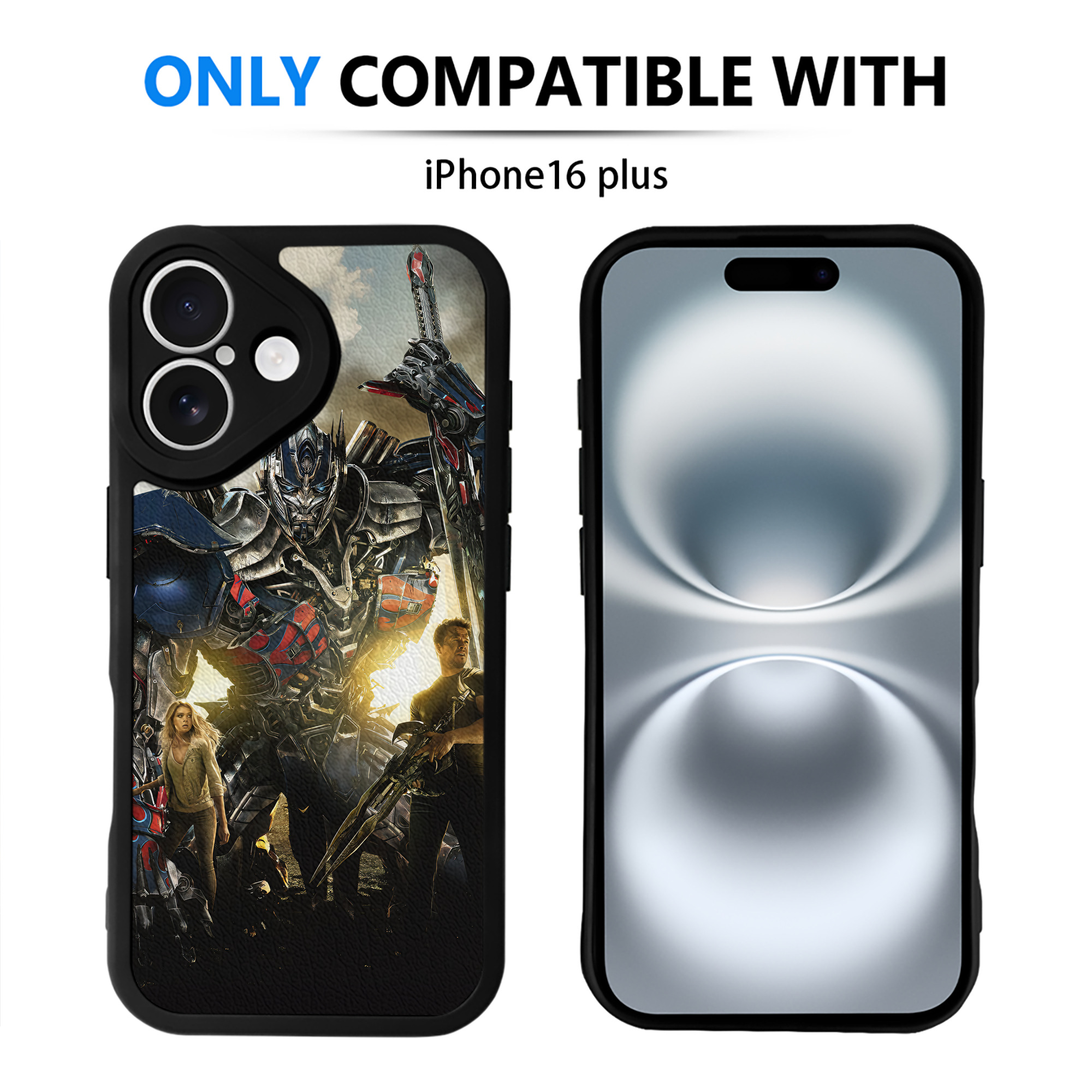 （画像用） Transformers トランスフォーマー 【iPhone 16シリーズ対応】シリコンスマホケース（レザー調） 材質：シリコン